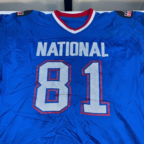 VINTAGE JERRY RICE PRO BOWL THROWBACK NFL FOOTBALL JERSEY Sz 60 1990 - Picture 2 of 7